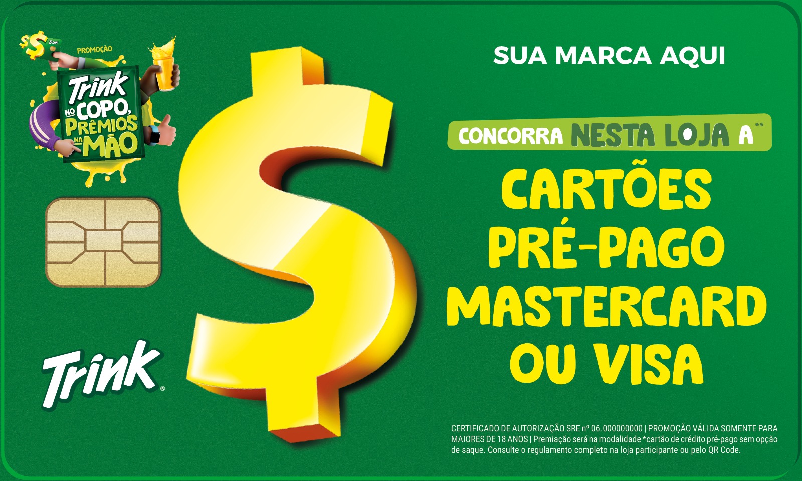 Cartões Pré-Pago Mastercard ou Visa 