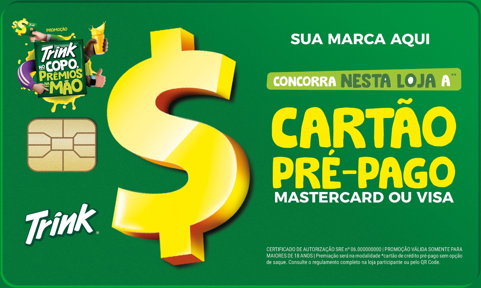 Cartão Pré-Pago Mastercard ou Visa